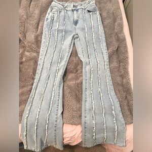 SHEIN Raw Cut Boot Jeans